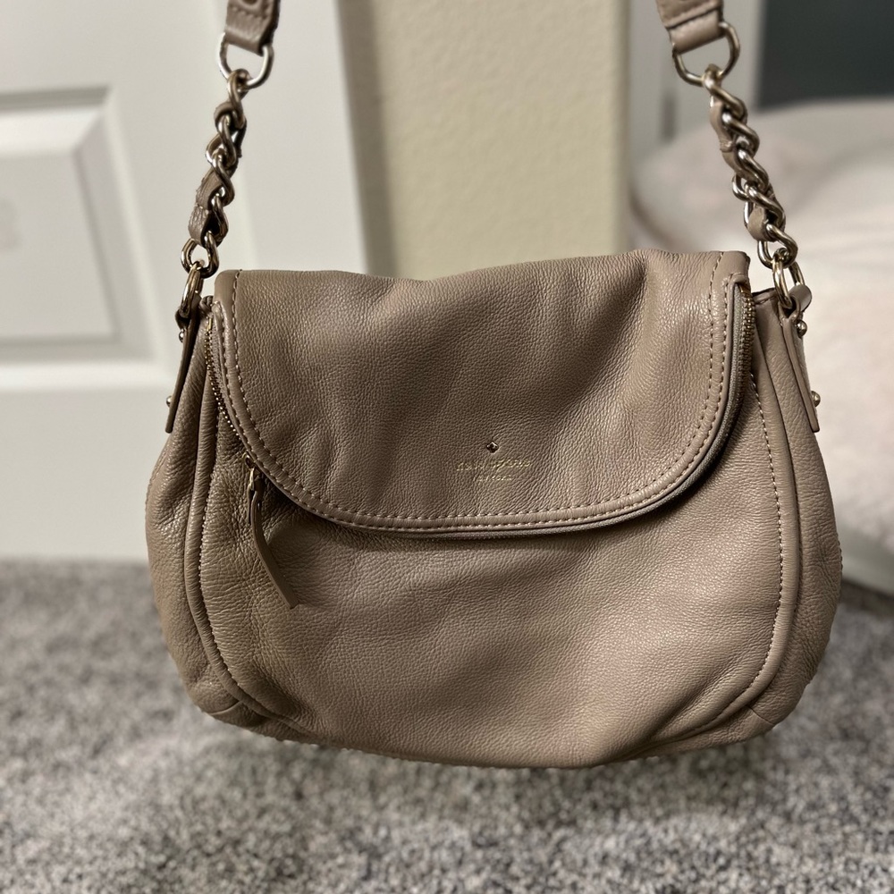 Kate Spade Beige Leather Shoulder Bag